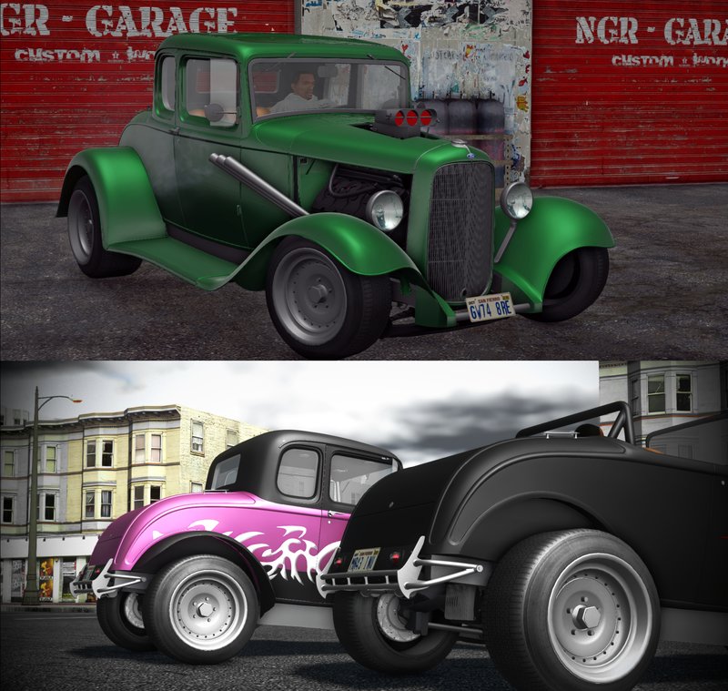 GTA San Andreas Ford Model B DeLuxe W Coupe Hot Rod Mod GTAinside Com